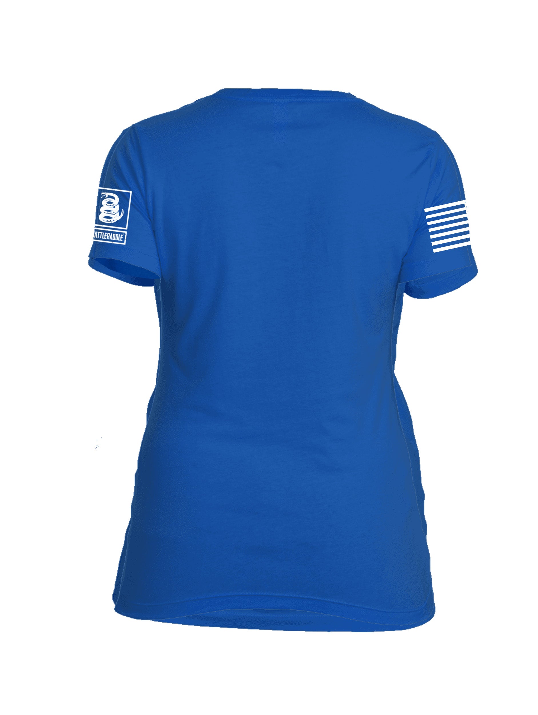 Battleraddle Warriors Bleed Blue Womens 100% Battlefit Polyester Crew Neck T Shirt