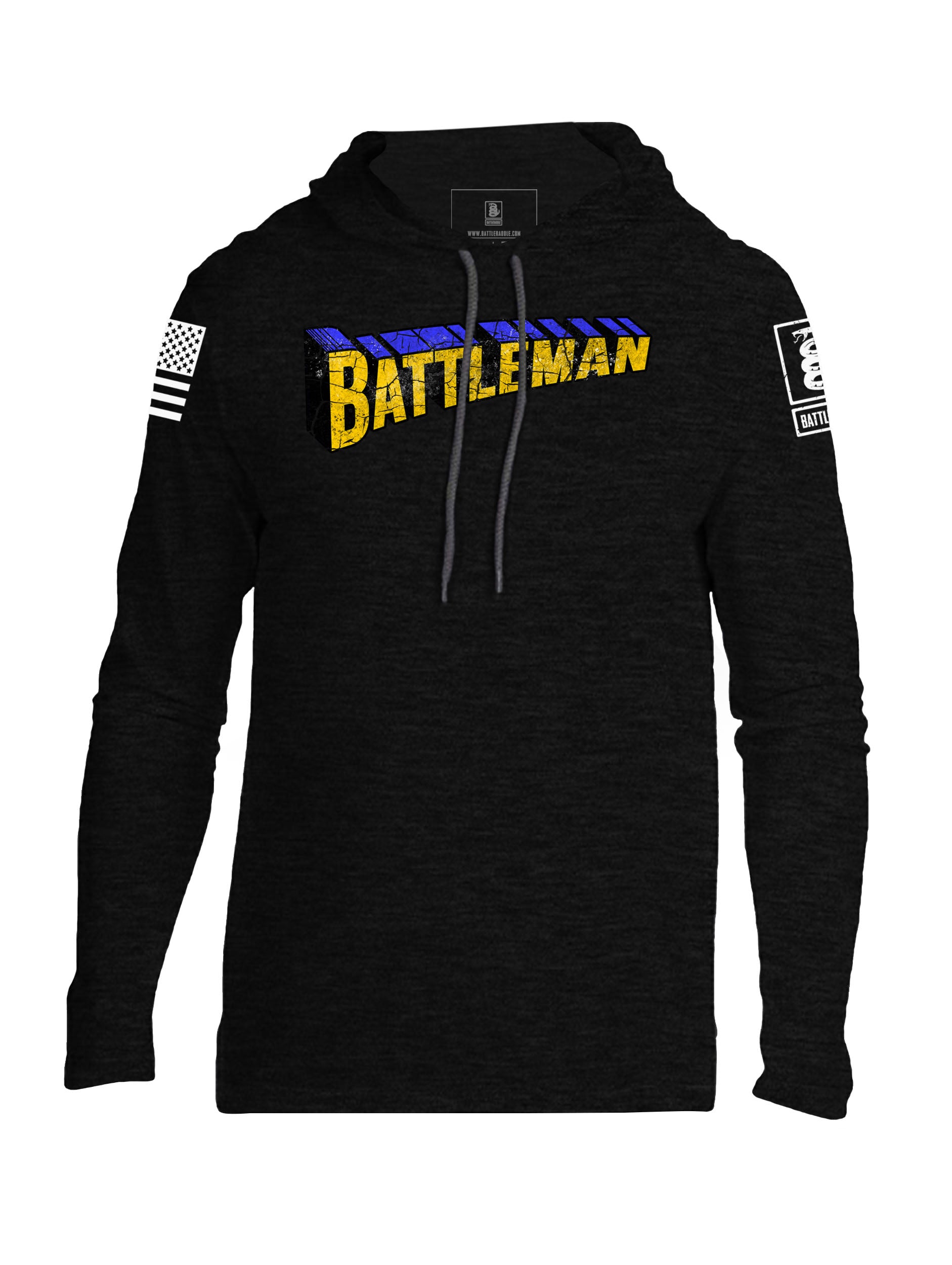 Battleraddle Battleman Mens Thin Cotton Lightweight Hoodie