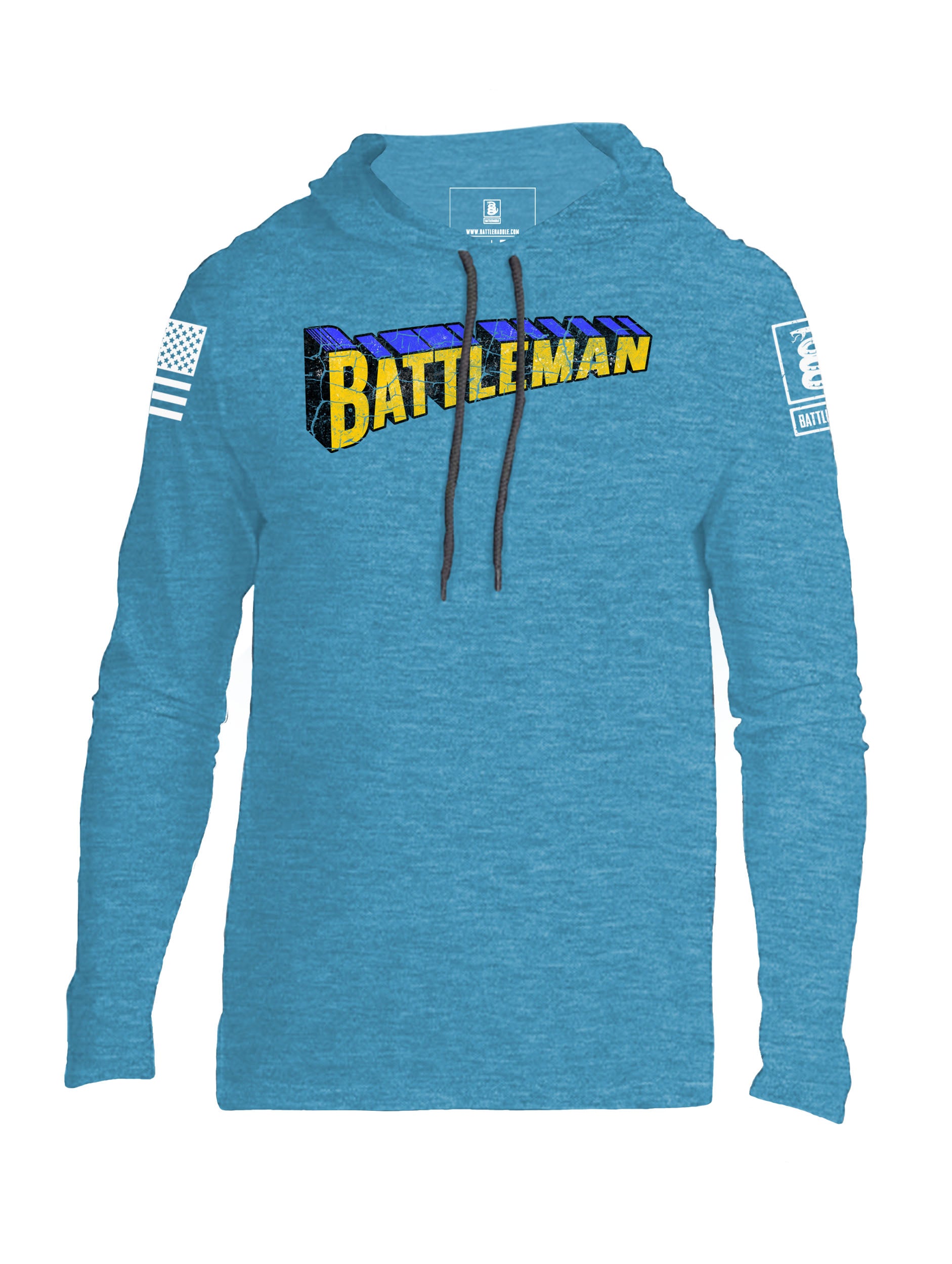 Battleraddle Battleman Mens Thin Cotton Lightweight Hoodie