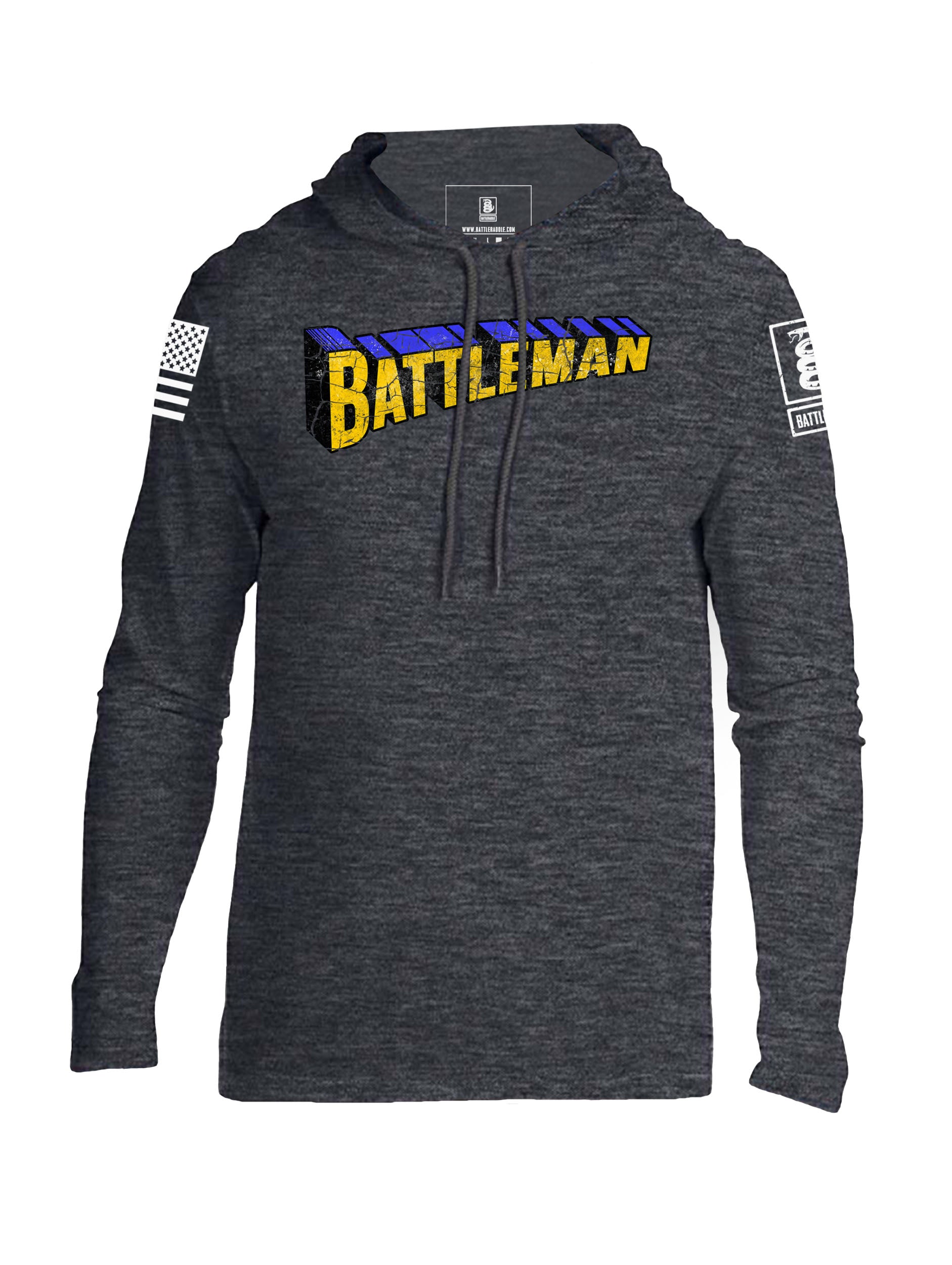 Battleraddle Battleman Mens Thin Cotton Lightweight Hoodie