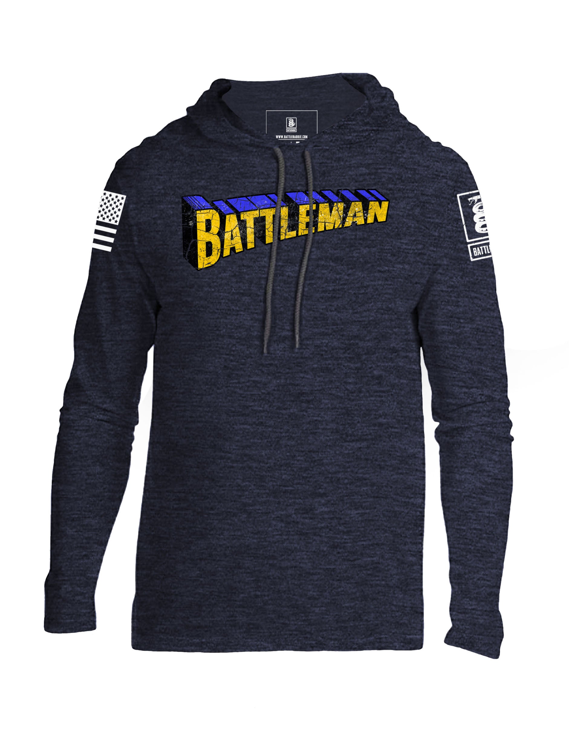 Battleraddle Battleman Mens Thin Cotton Lightweight Hoodie