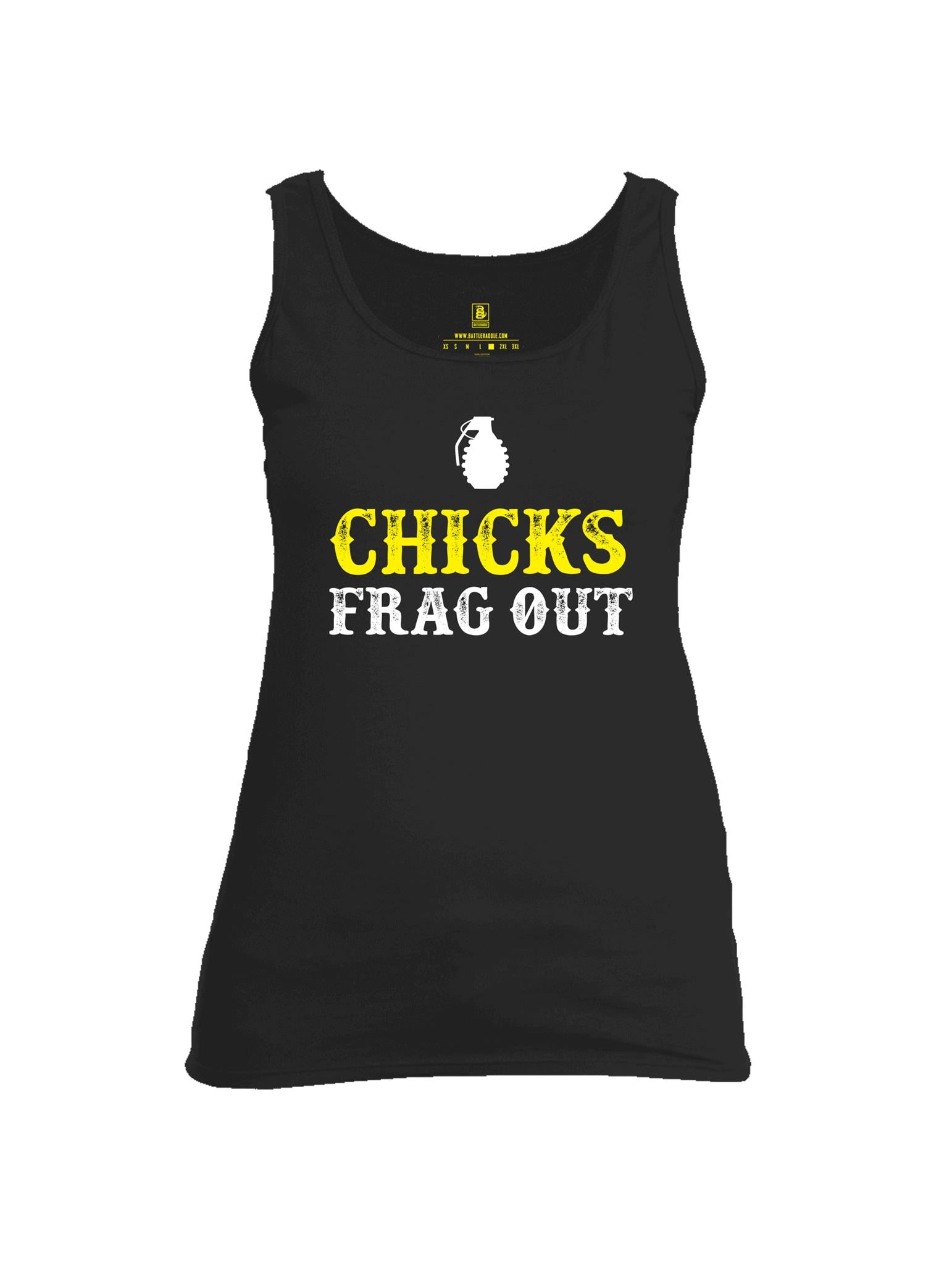 Battleraddle Chicks Frag Out Womens Cotton Tank Top