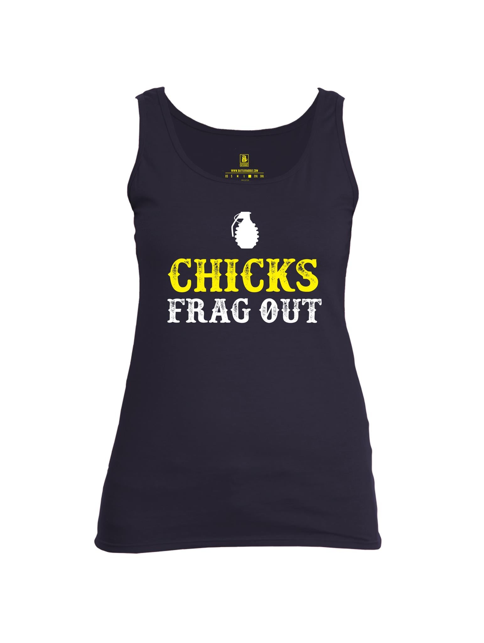 Battleraddle Chicks Frag Out Womens Cotton Tank Top