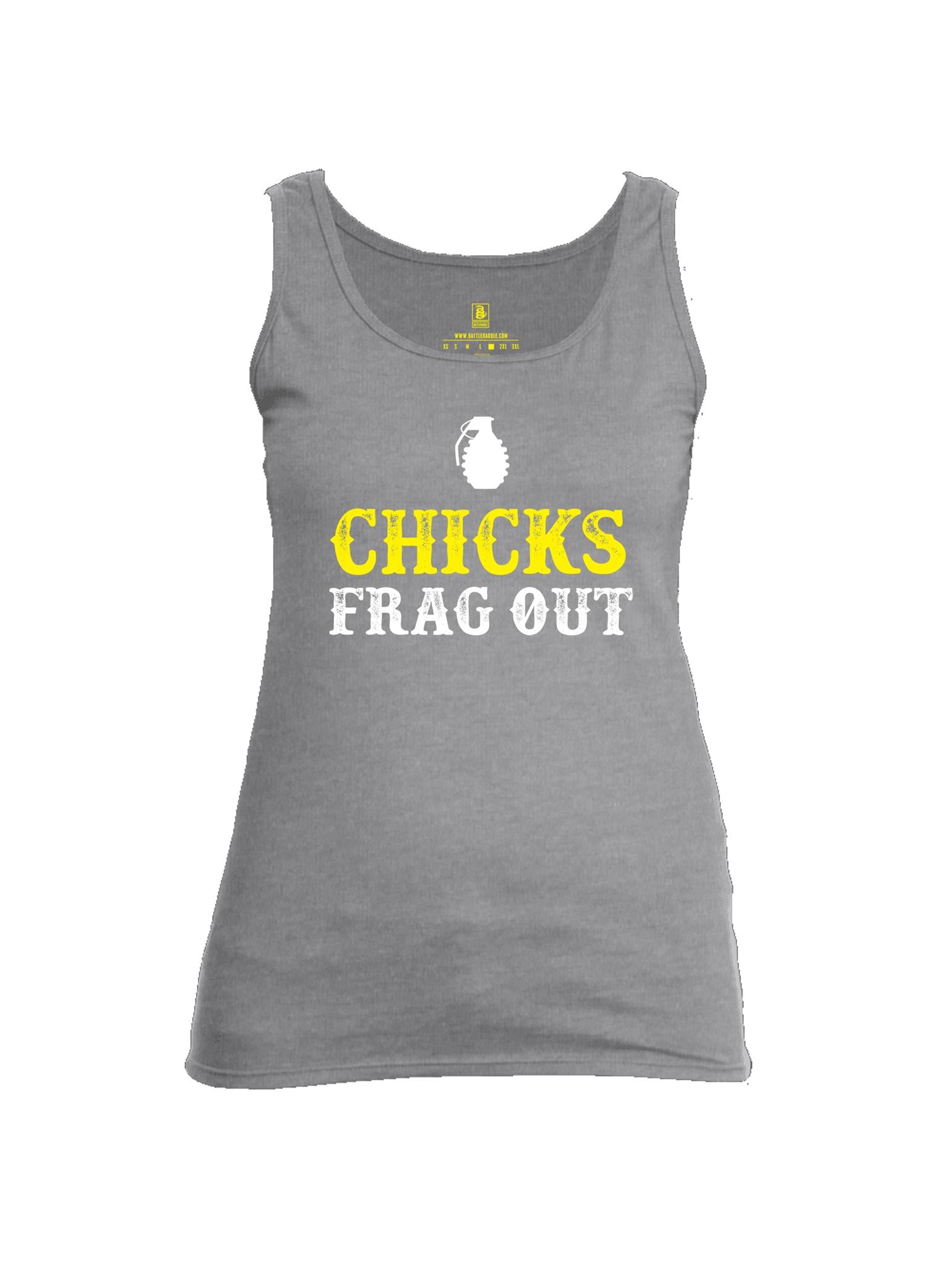 Battleraddle Chicks Frag Out Womens Cotton Tank Top