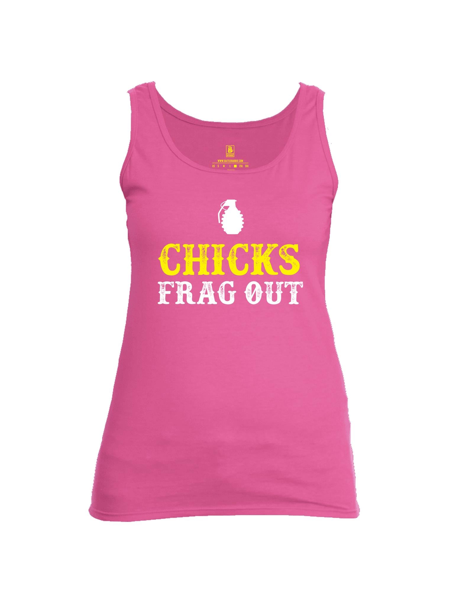 Battleraddle Chicks Frag Out Womens Cotton Tank Top