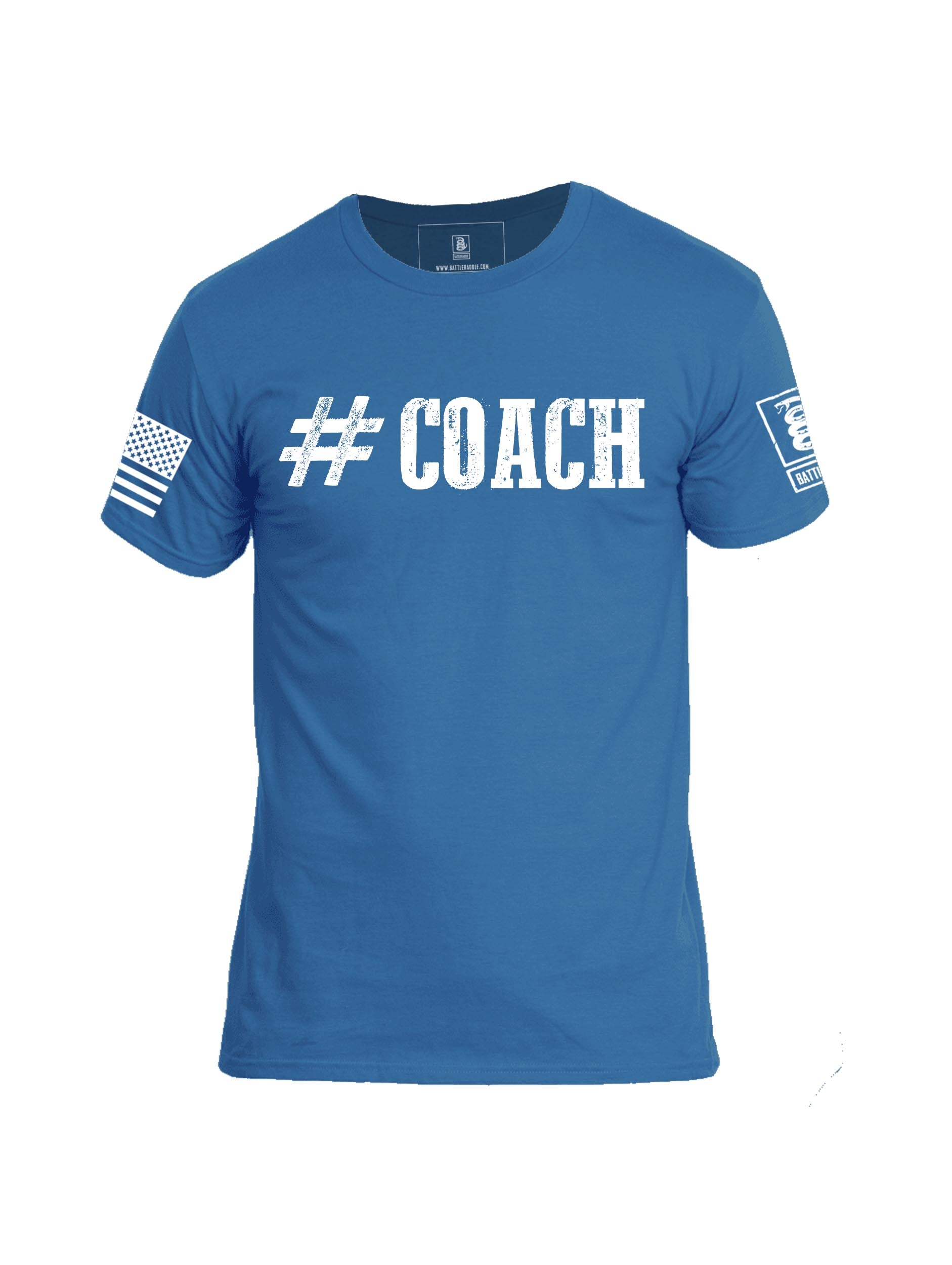 Battleraddle #Coach Mens Cotton Crew Neck T Shirt
