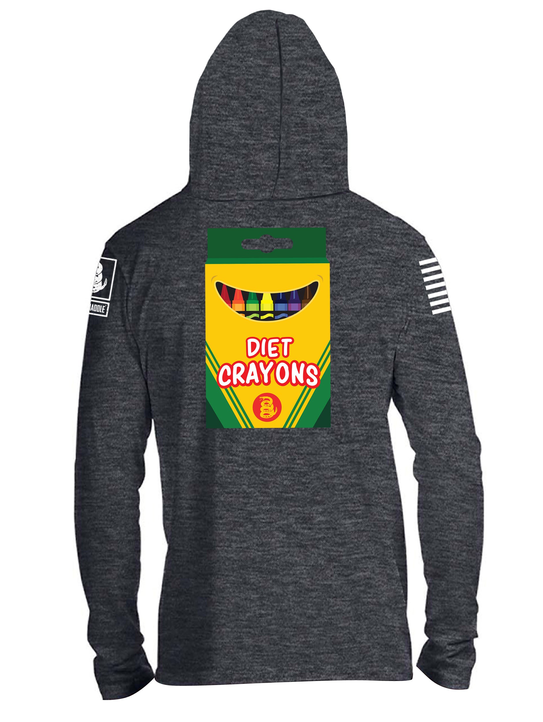 Battleraddle For When You Need To Pass Height And Weight Diet Crayons Snake Logo V2 Mens Thin Cotton Lightweight Hoodie