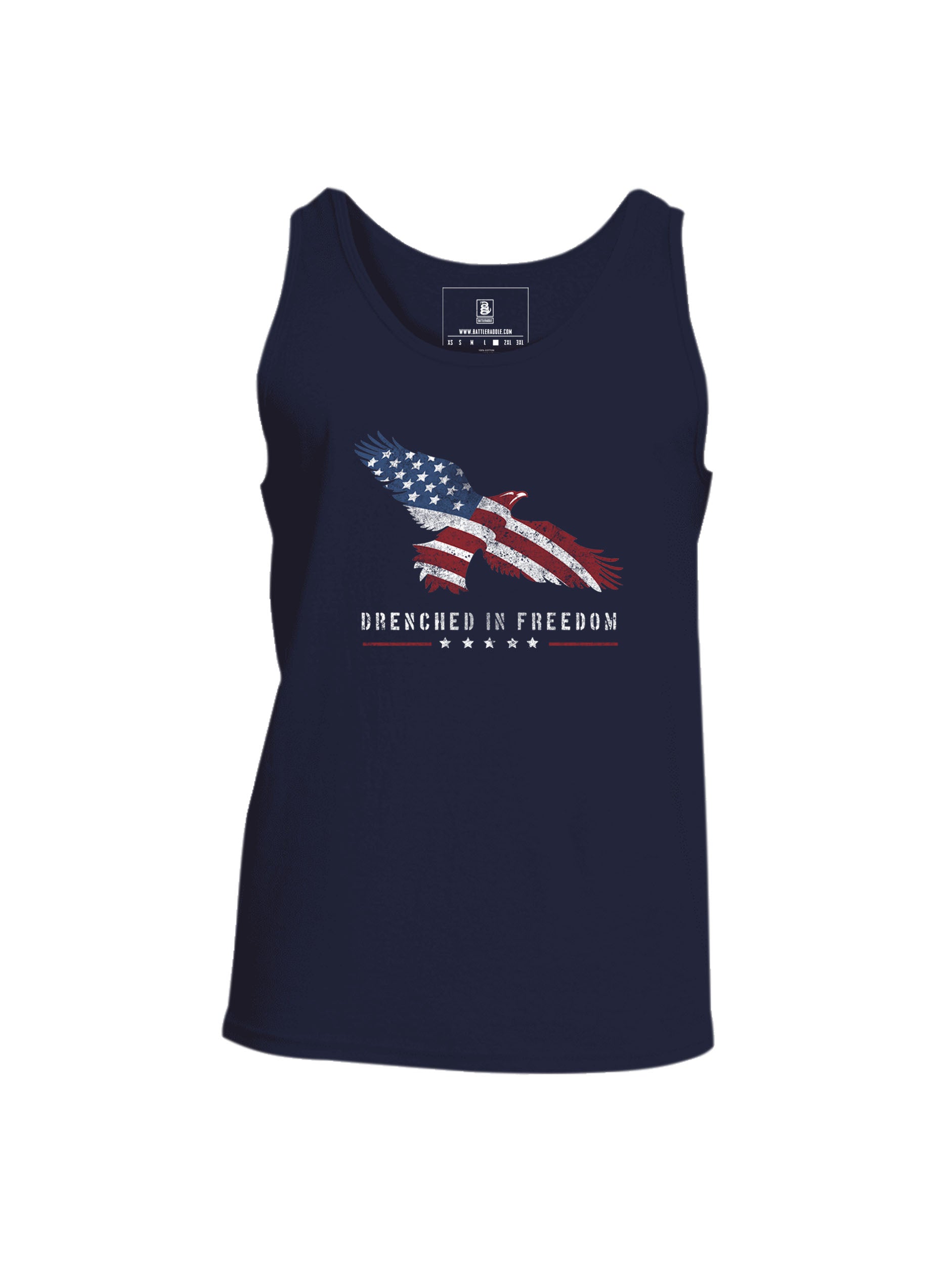 Battleraddle Drenched In Freedom Mens Cotton Tank Top