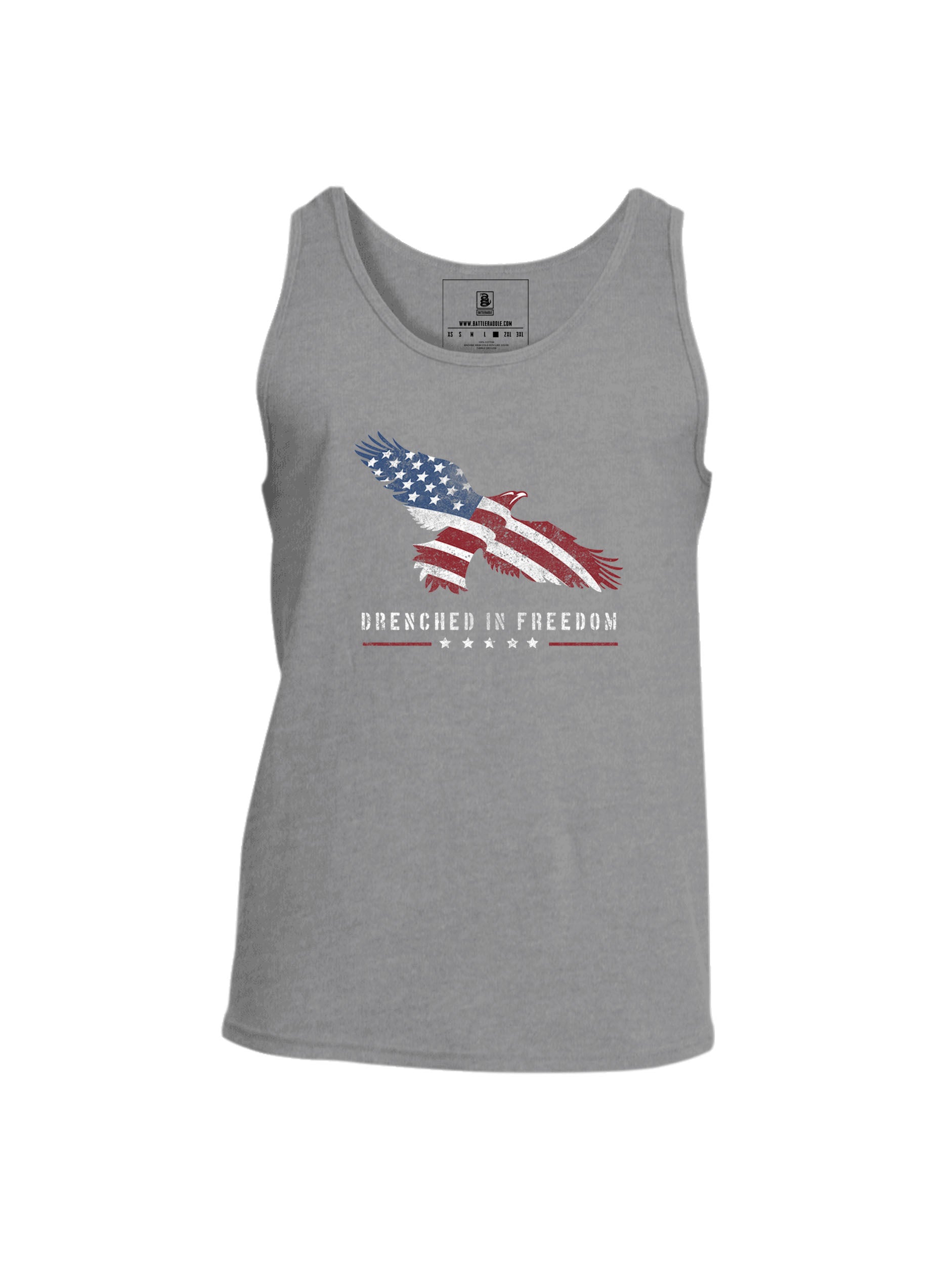 Battleraddle Drenched In Freedom Mens Cotton Tank Top