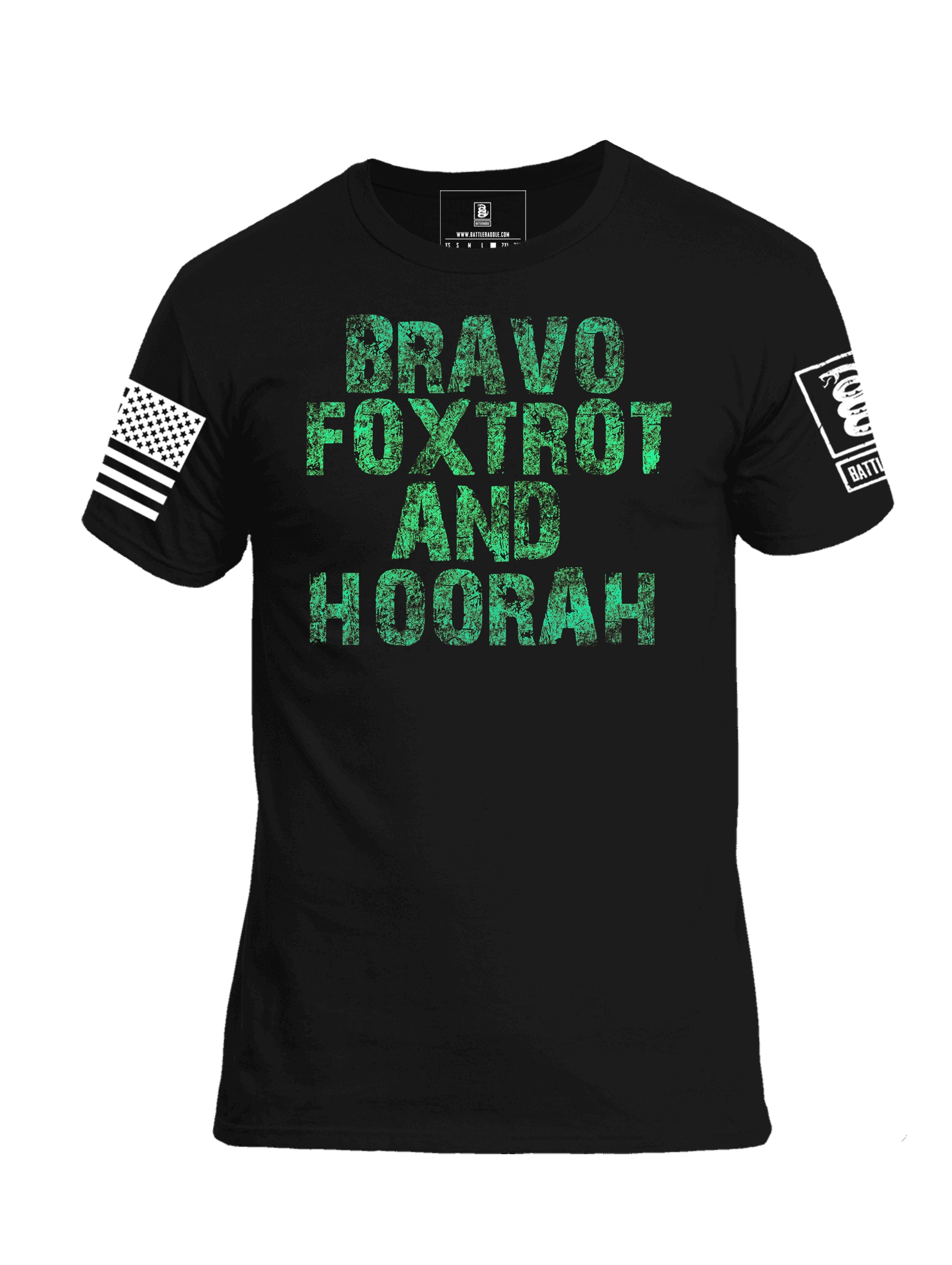 Battleraddle Bravo Foxtrot And Hoorah Black Ops Edition Mens Cotton Crew Neck T Shirt