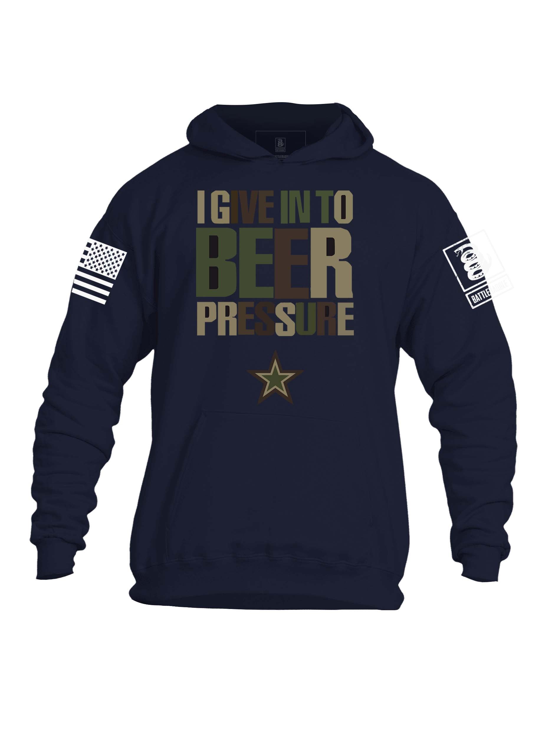 Battleraddle I Give In To Beer Mens Hooded Sweatshirt