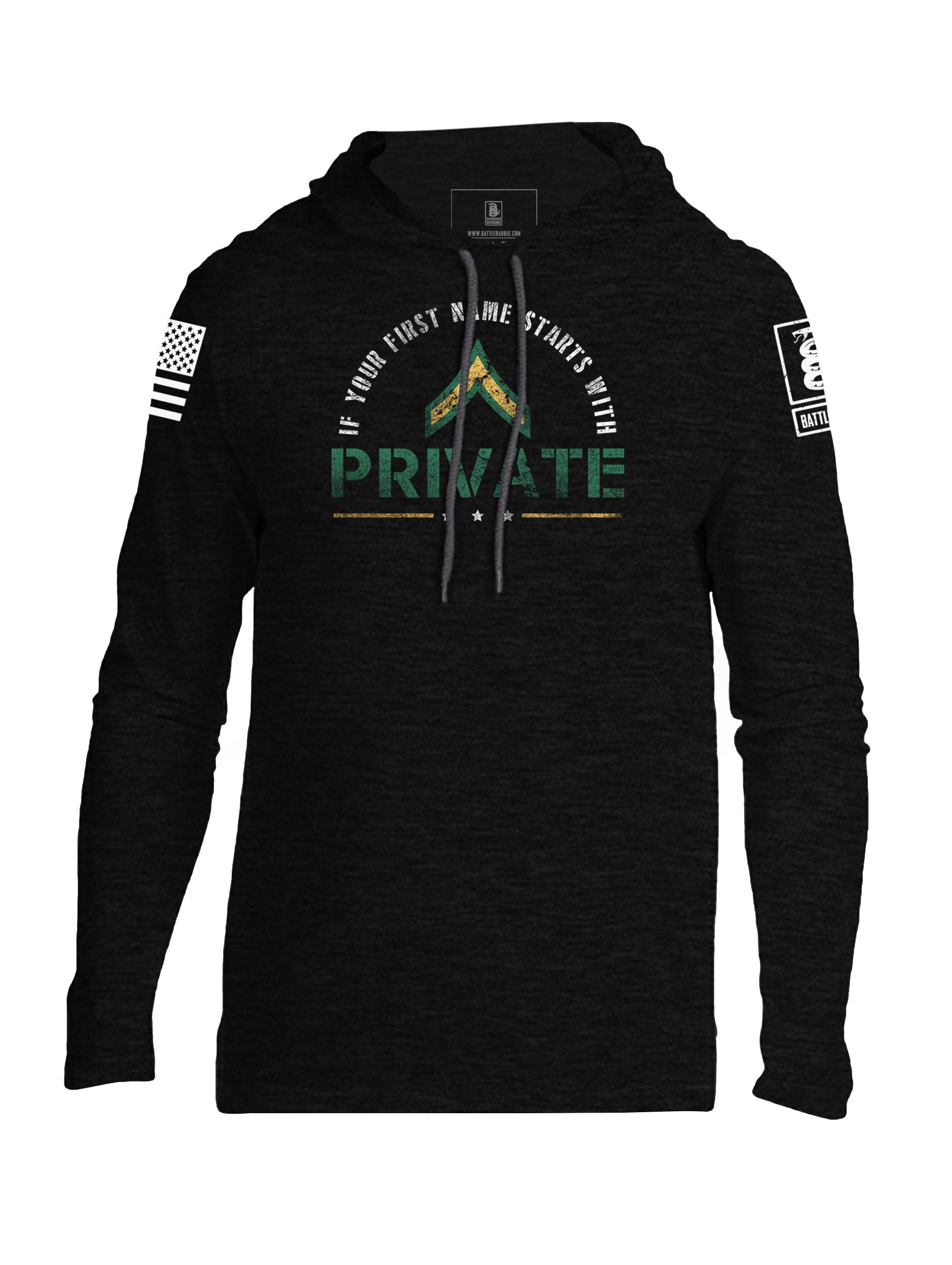 Battleraddle If Your First Name Starts With Private Get Over Here Mens Thin Cotton Lightweight Hoodie