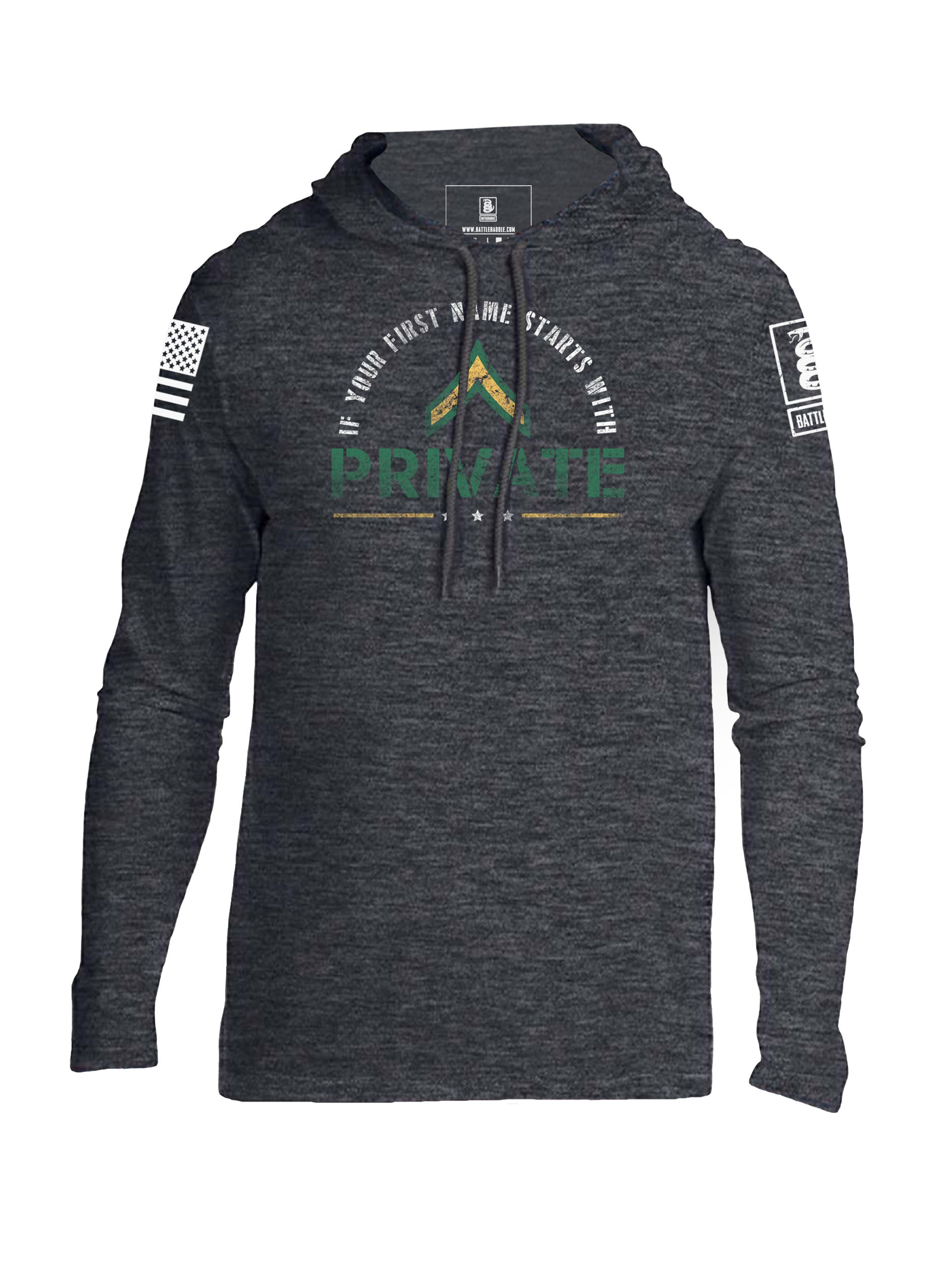 Battleraddle If Your First Name Starts With Private Get Over Here Mens Thin Cotton Lightweight Hoodie