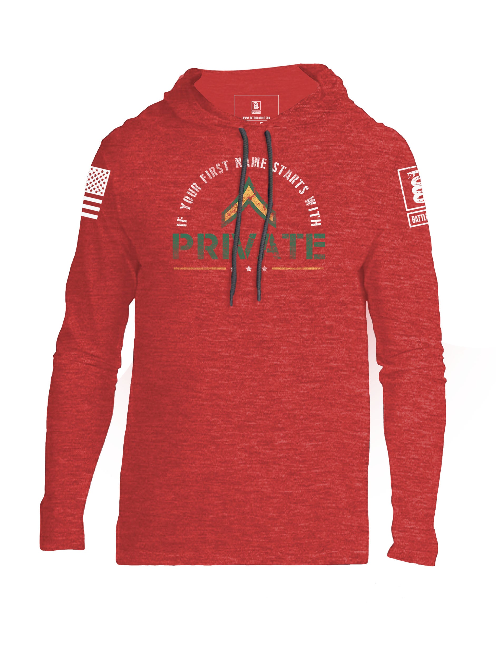 Battleraddle If Your First Name Starts With Private Get Over Here Mens Thin Cotton Lightweight Hoodie