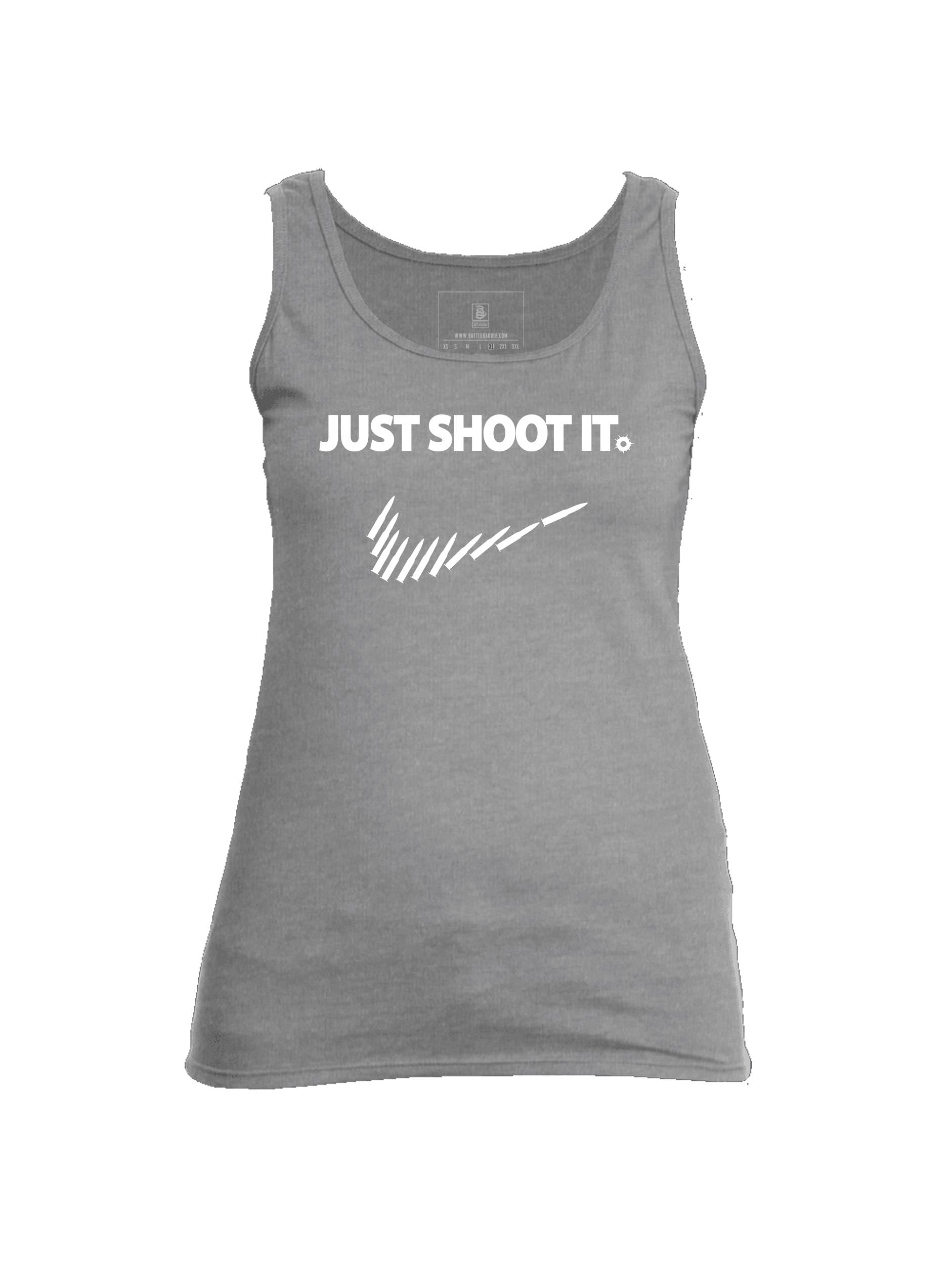 Battleraddle Just Shoot It Womens Cotton Tank Top