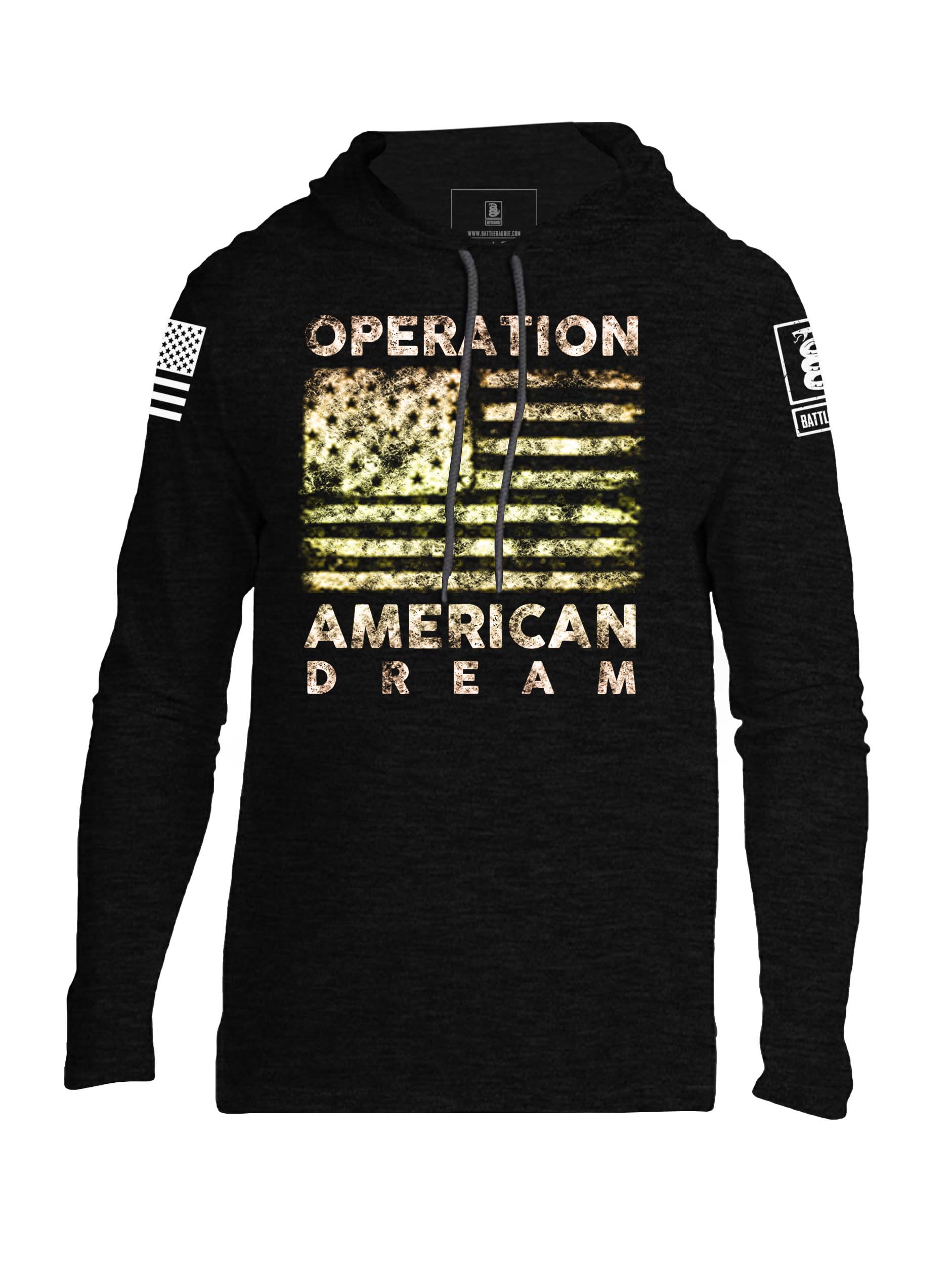 Battleraddle American Dream Patriotic Cool Mens Cotton Lightweight Hooded