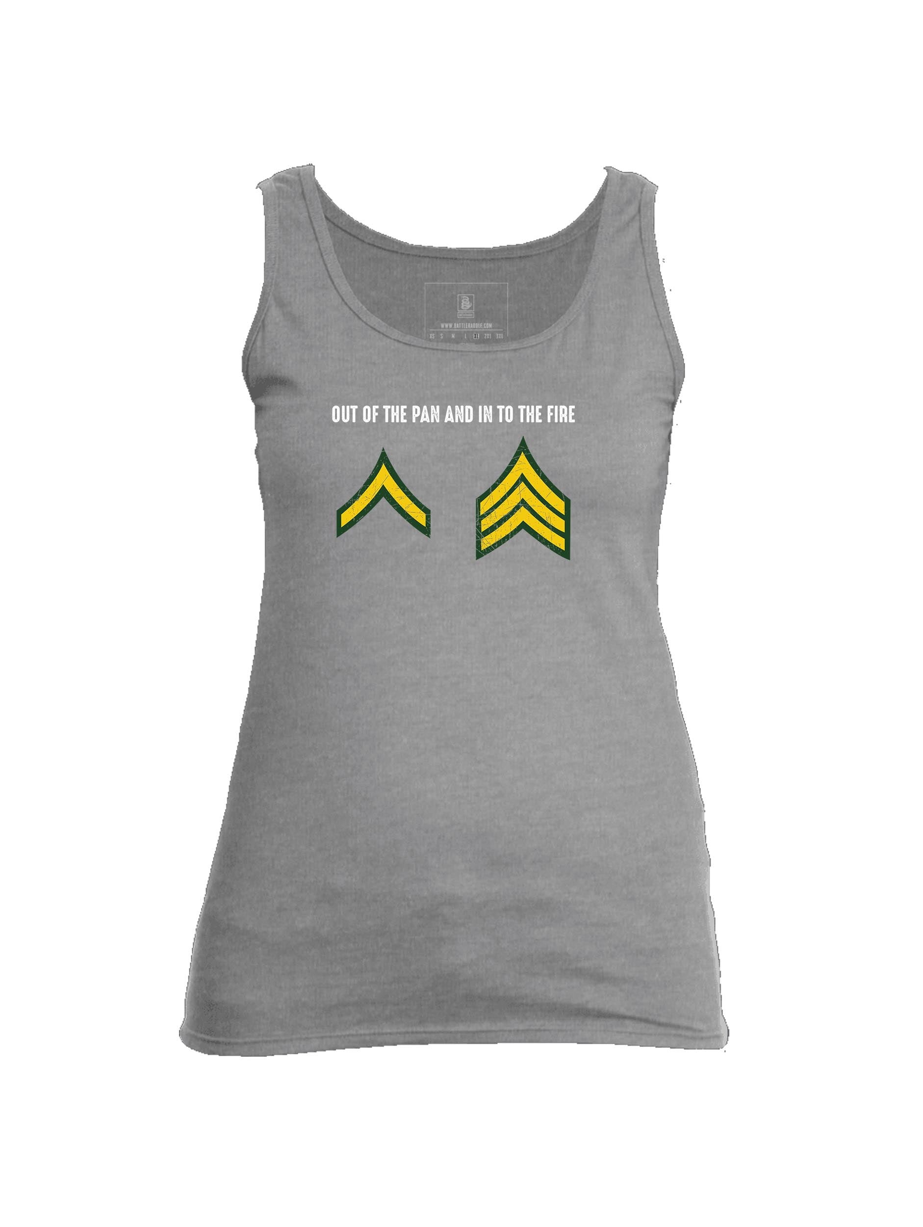 Battleraddle Out Of The Pan And In To The Fire  Womens Cotton Tank Top