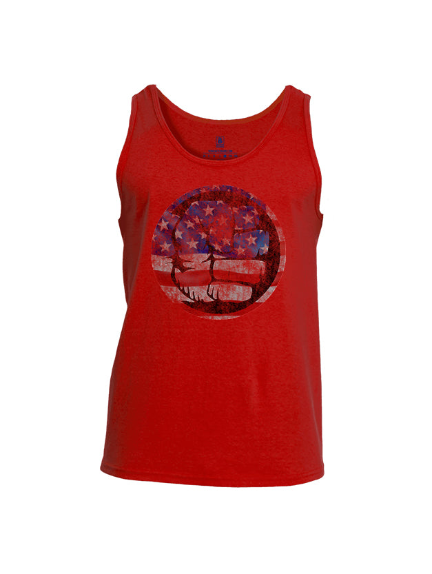 Battleraddle Super Smash Fist Flag Mens Cotton Tank Top