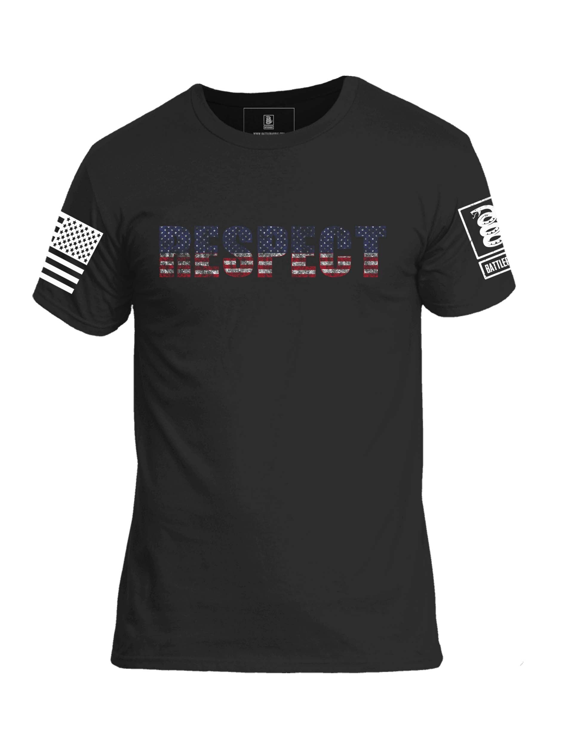 Battleraddle Respect Mens Crew Neck Cotton T Shirt