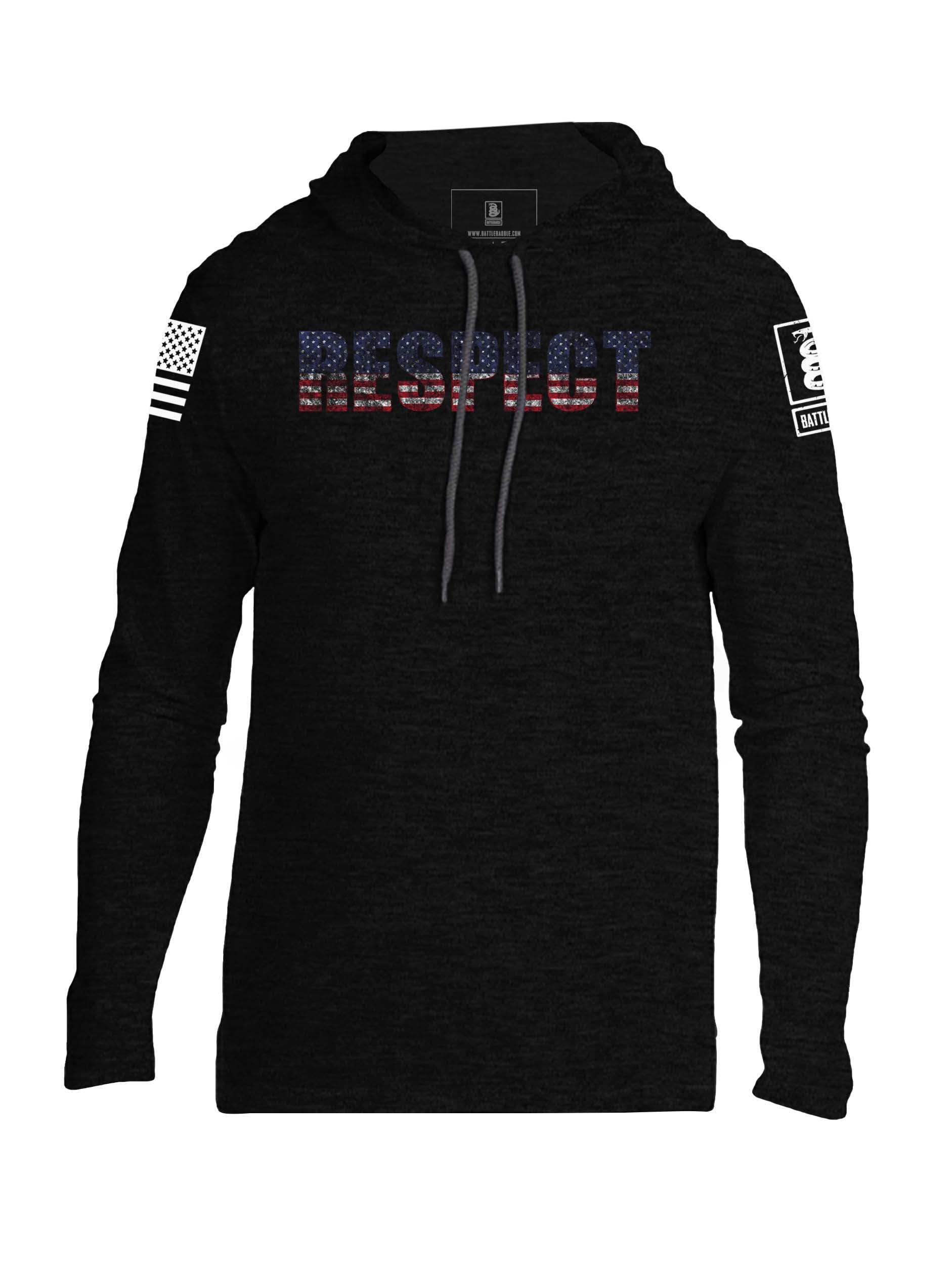 Battleraddle Respect Mens Thin Cotton Lightweight Hoodie