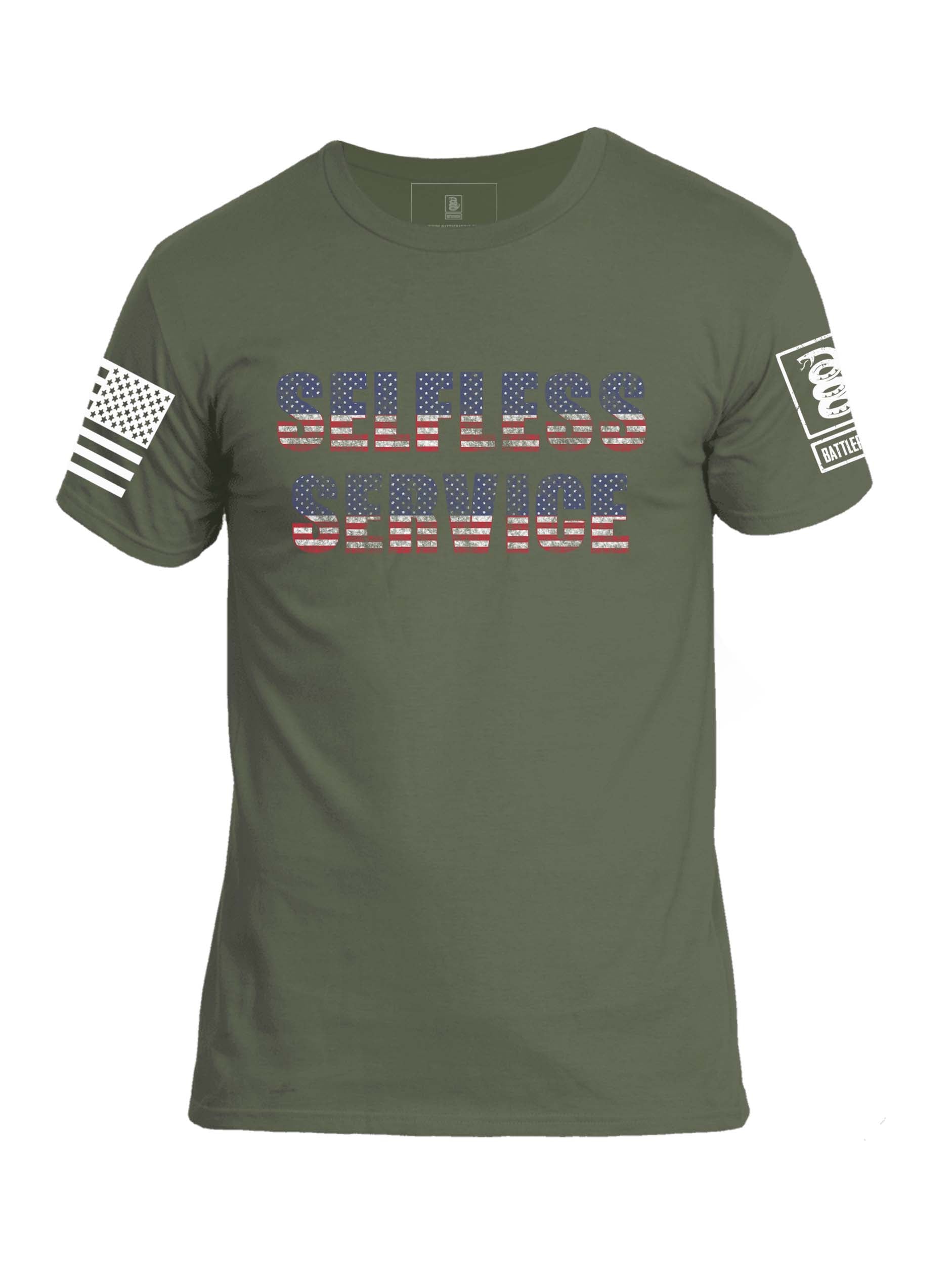 Battleraddle Selfless Service Mens Crew Neck Cotton T Shirt