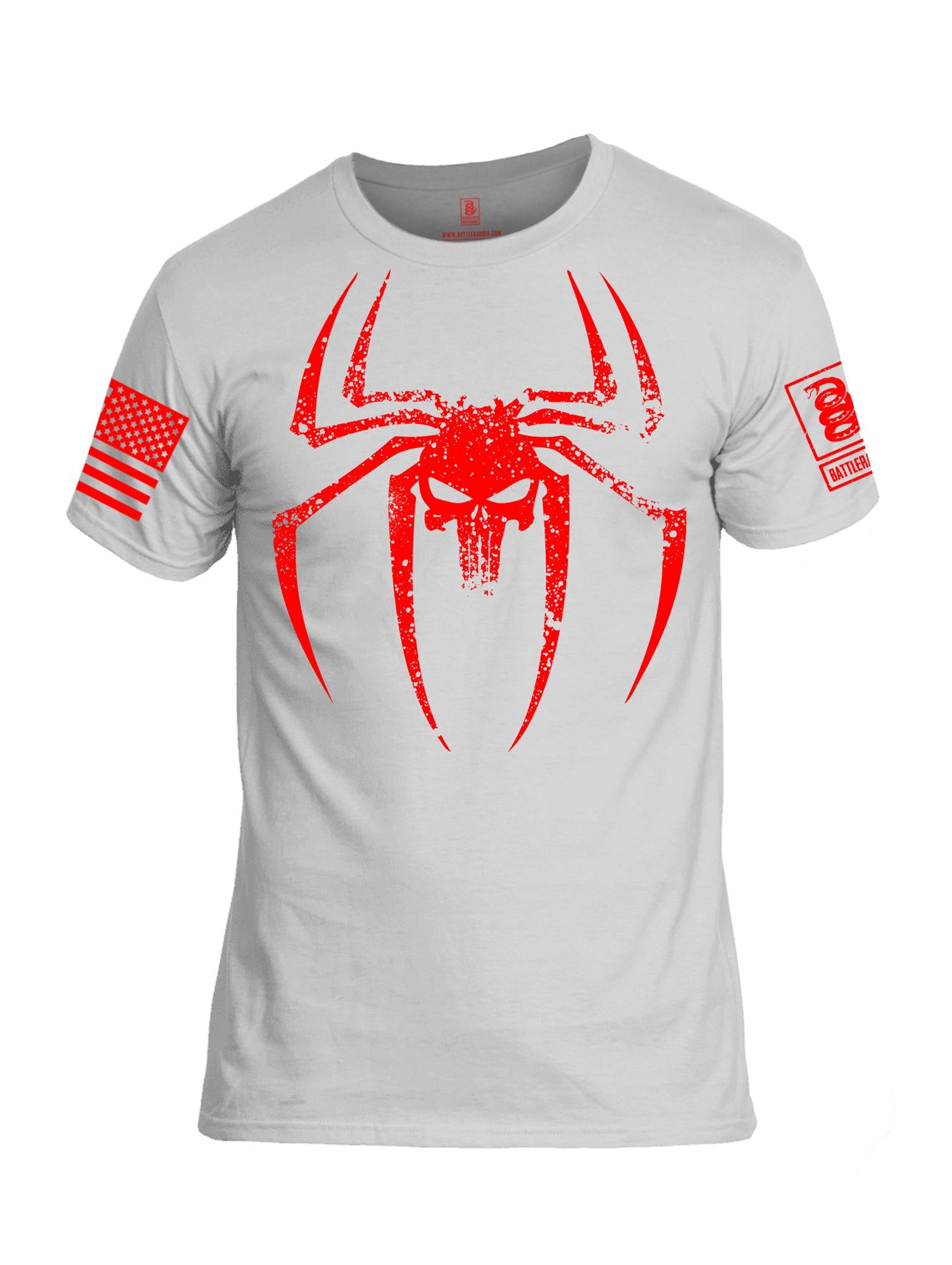 Battleraddle Expounder Venomize Skull Red Sleeve Print Mens Cotton Crew Neck T Shirt
