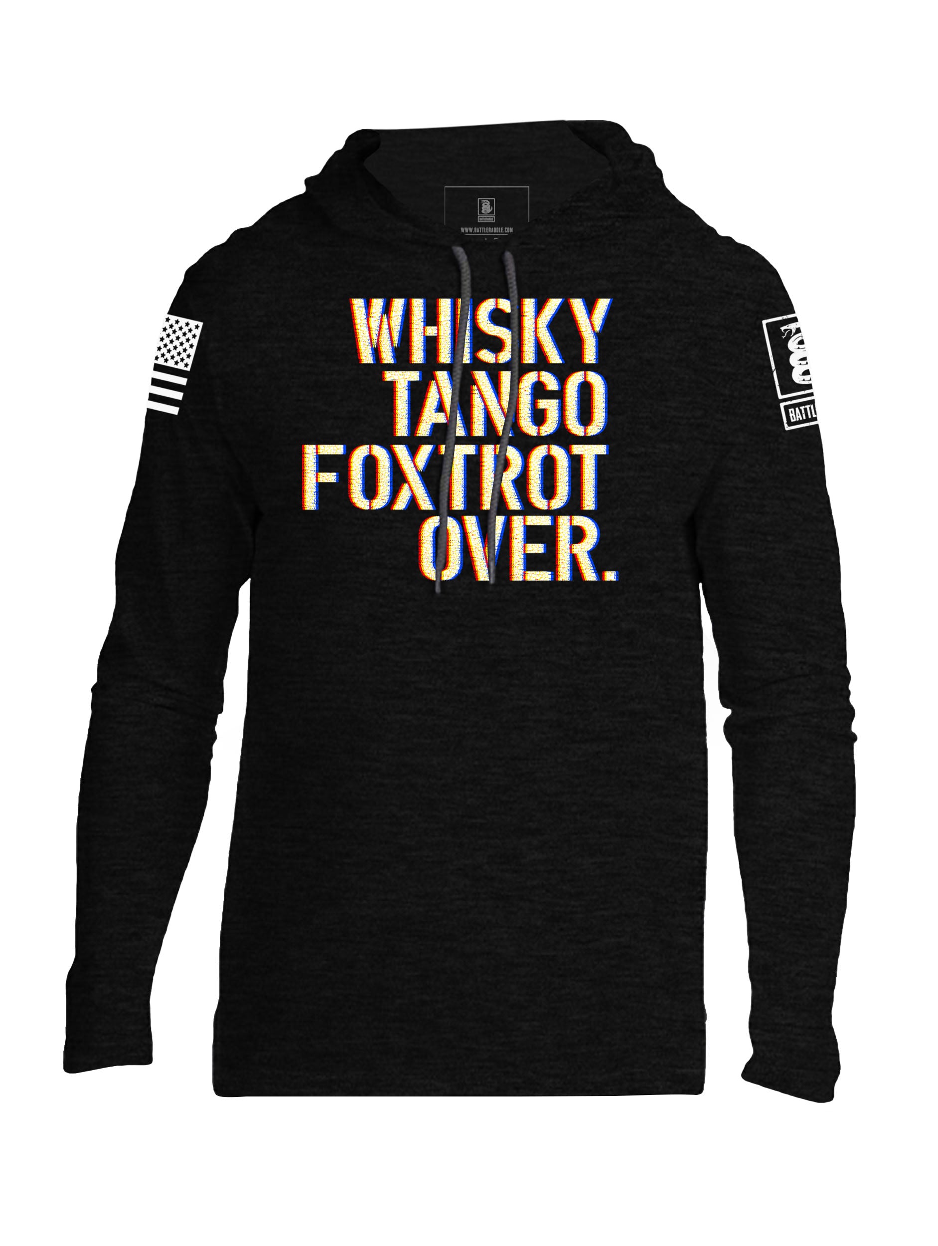 Battleraddle Whisky Tango Foxtrot Over Mens Thin Cotton Lightweight Hoodie