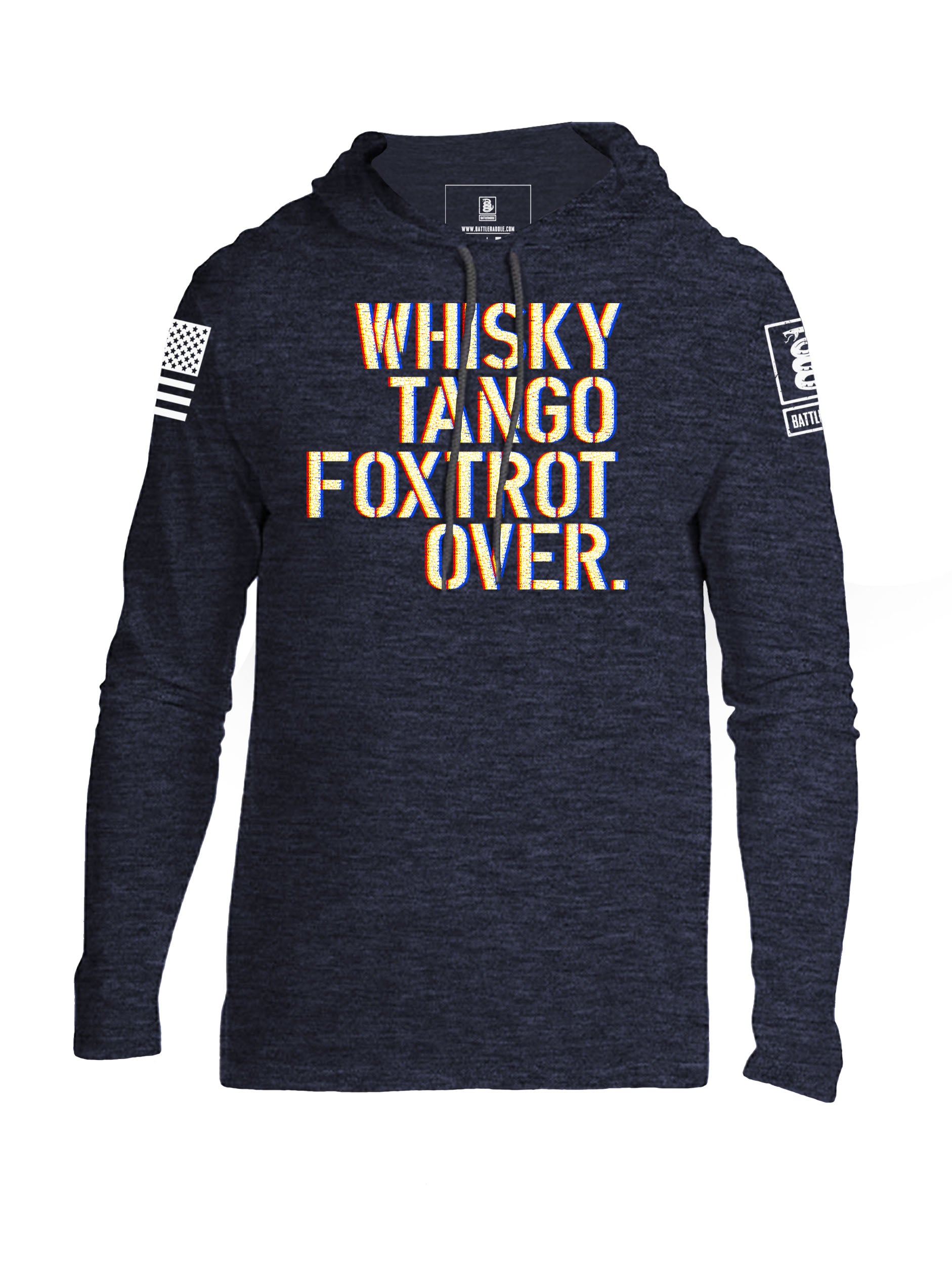 Battleraddle Whisky Tango Foxtrot Over Mens Thin Cotton Lightweight Hoodie