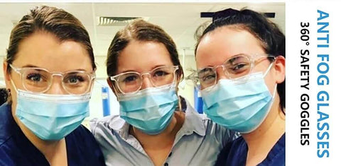 Stylish Safety Goggles Anti-Fog Blue Light Blocking Anti-Dust UV Protection Glasses