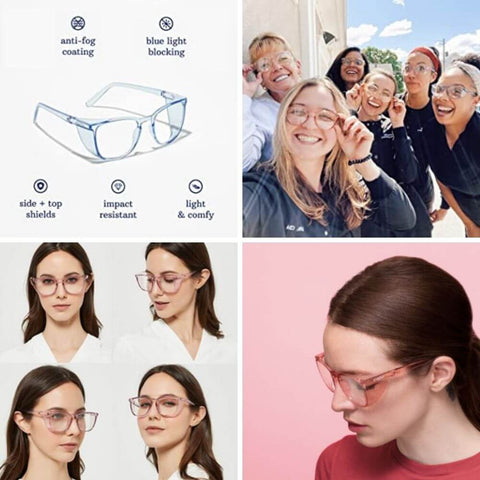 Stylish Safety Goggles Anti-Fog Blue Light Blocking Anti-Dust UV Protection Glasses