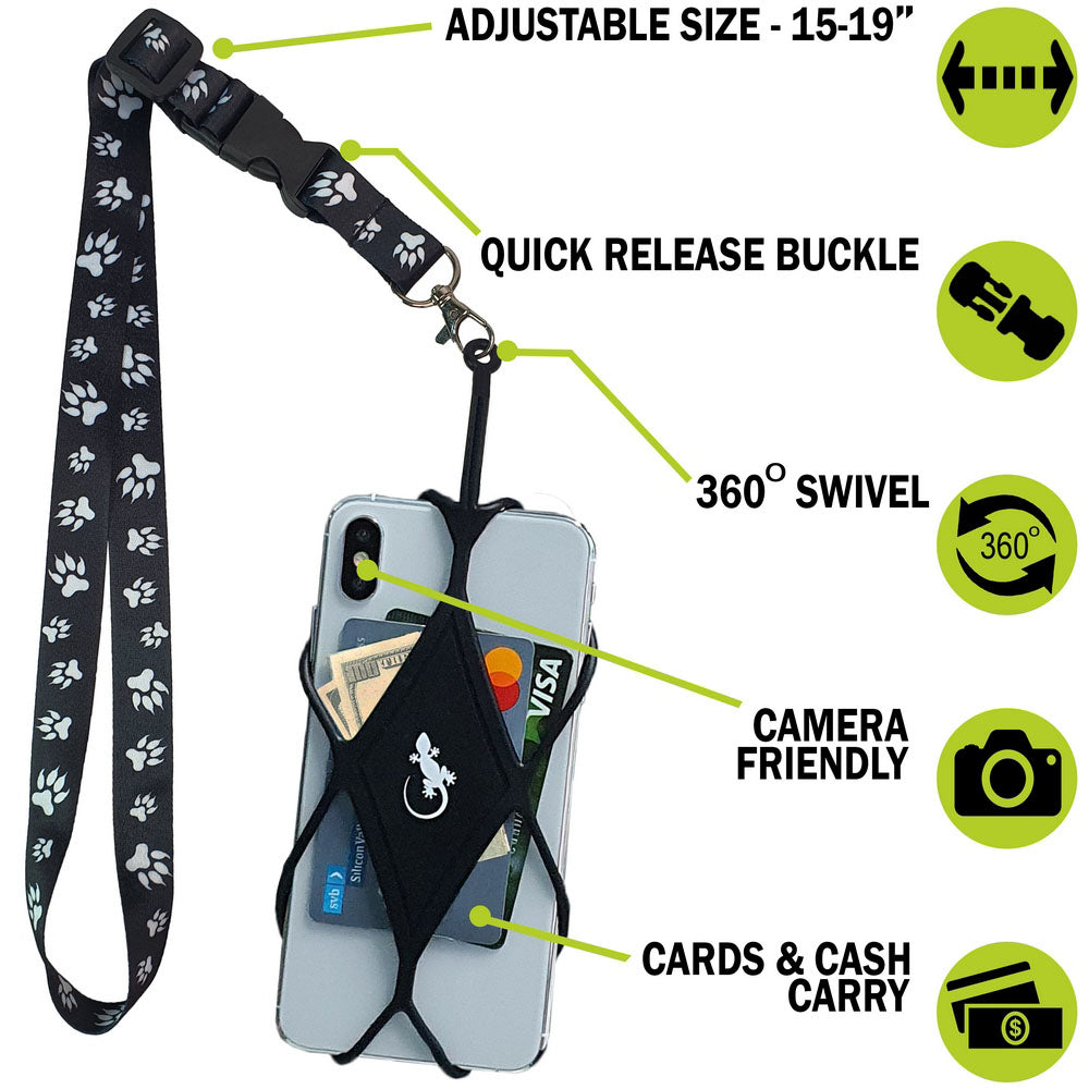 Cell Phone Lanyard & DIAMOND SILICONE - UNIVERSAL for any phone with Adjustable Neck Strap