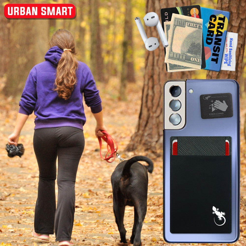 Stick On Phone Wallet - LYCRA STRAP WALLET - Universal