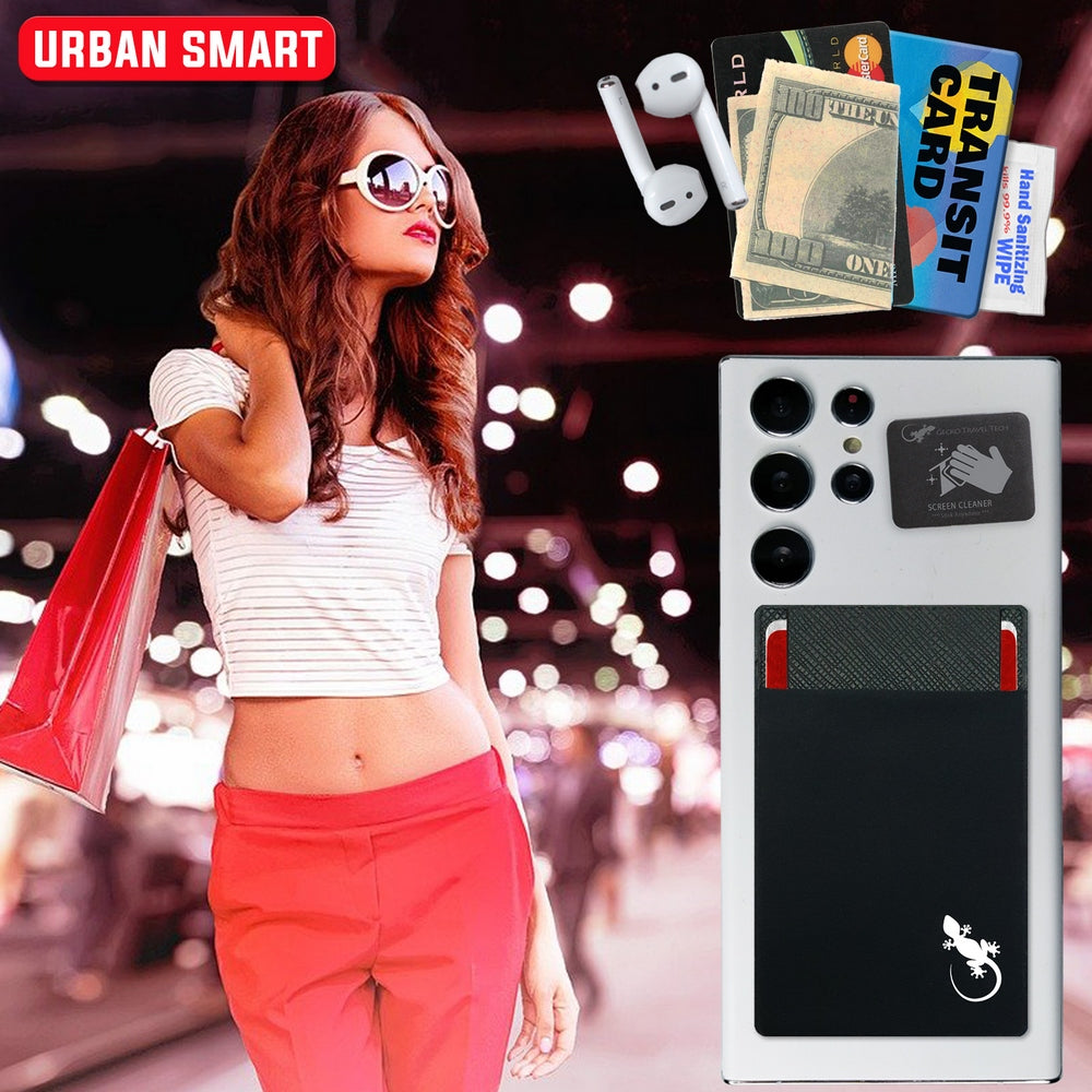 Stick On Phone Wallet - LYCRA STRAP WALLET - Universal