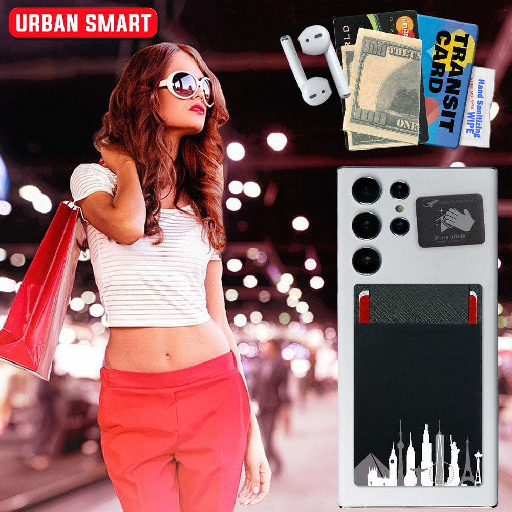 Stick On Phone Wallet - LYCRA STRAP WALLET - Universal