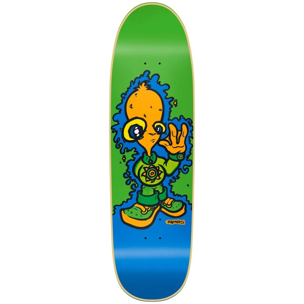 New Deal Decks Montesi Alien Screen Print Green 8.875 Skateboard Deck