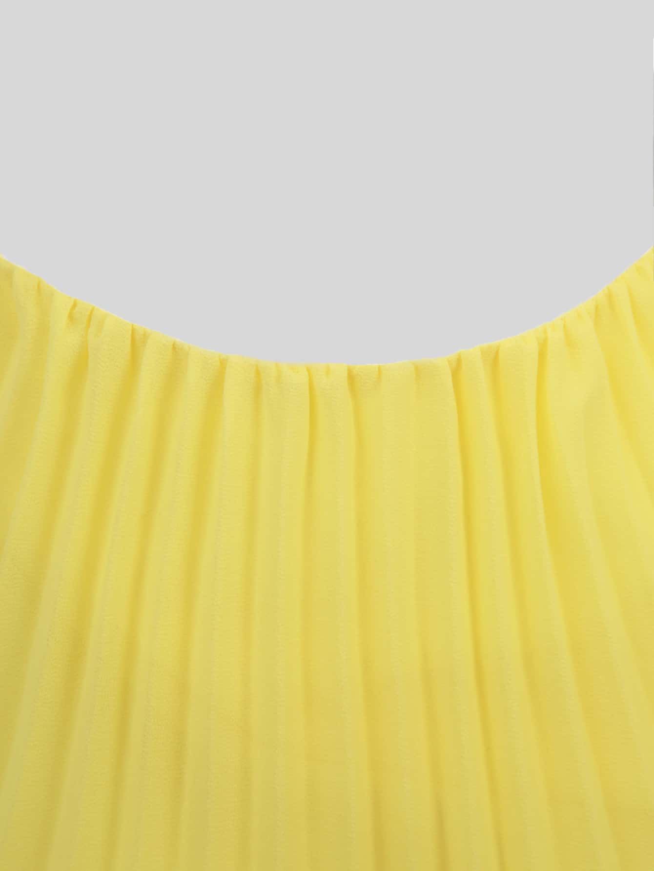 Daffodil Solid Pleated Halter Dress