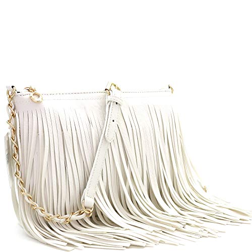 Kelly Fringed Long Cross Body Messenger Shoulder Bag