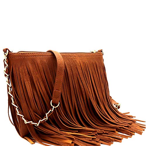 Kelly Fringed Long Cross Body Messenger Shoulder Bag