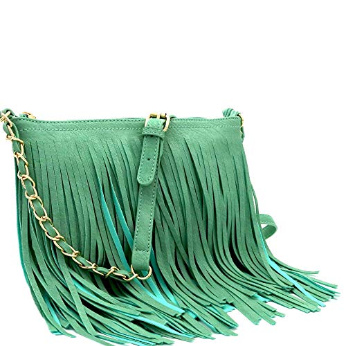 Kelly Fringed Long Cross Body Messenger Shoulder Bag