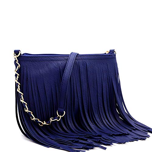 Kelly Fringed Long Cross Body Messenger Shoulder Bag