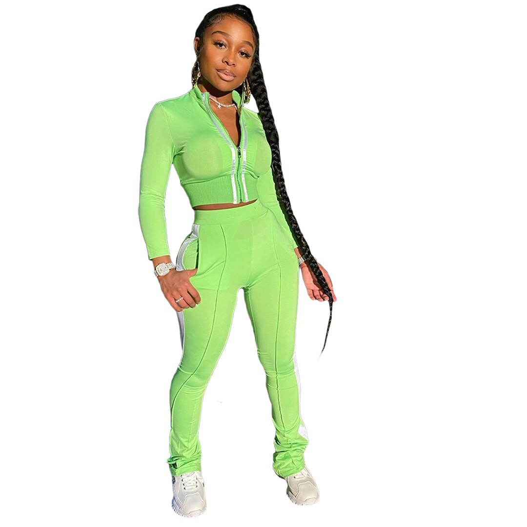 Lisa Women Splice Two Piece Set Tracksuit