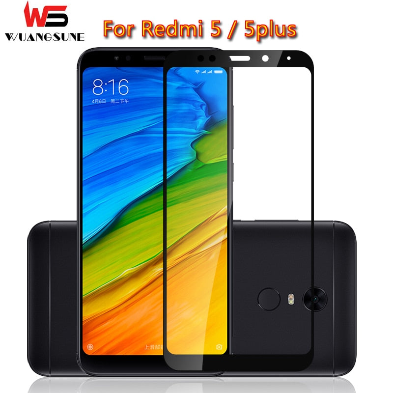 Brilliant xiaomi redmi 5 glass tempered full cover prime screen protector for redmi 5 plus Note5 Mobile phone Protective glass film