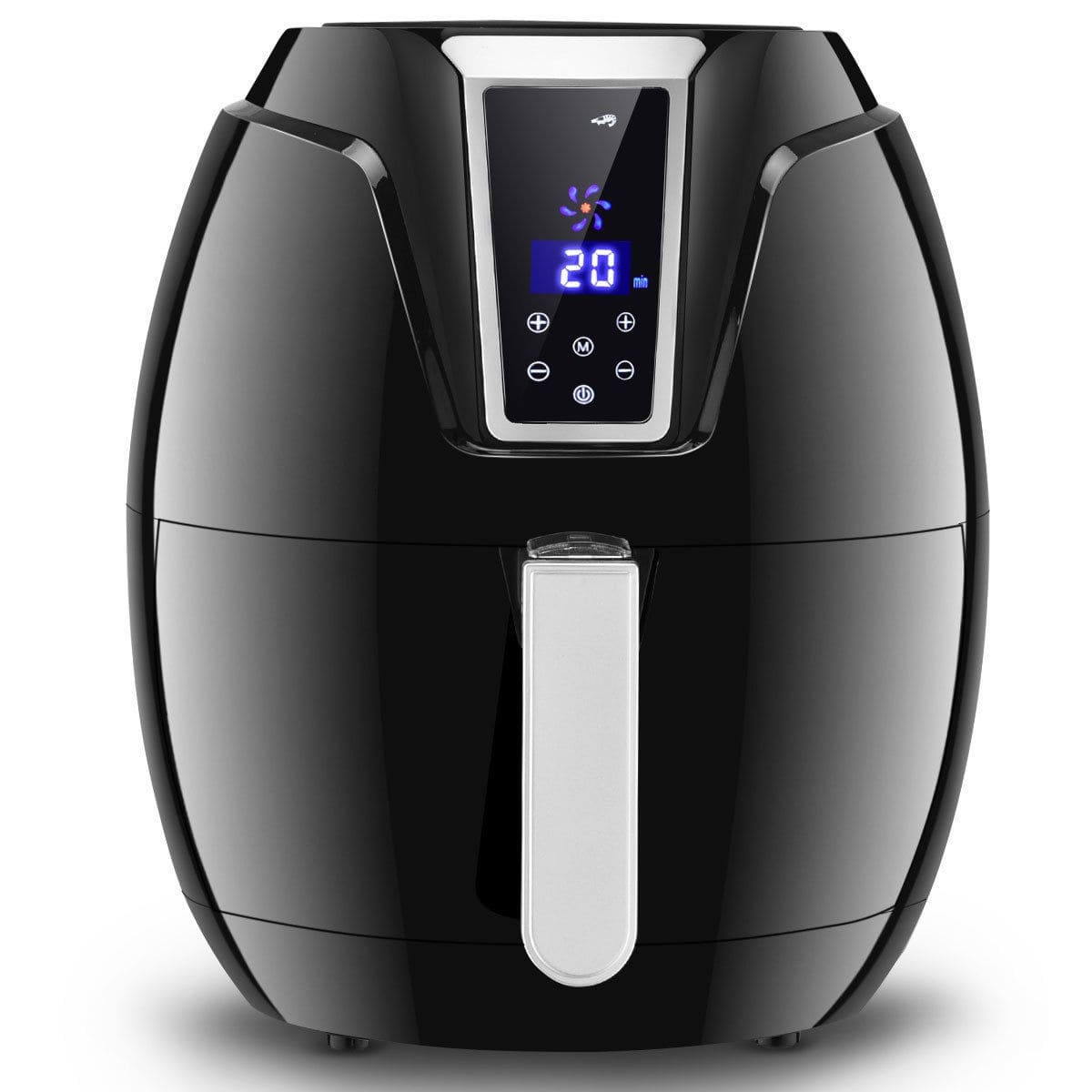 Gymax 7-in-1 Air Fryer 1400W 3.4Qt Oil Free Temperature&Time Control LCD Touch Screen - Black