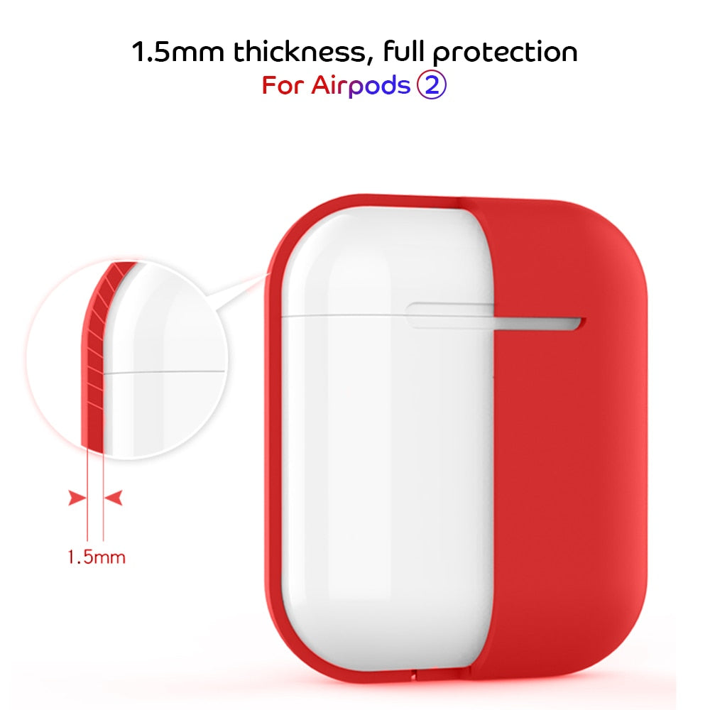 AirPods For Apple Earbuds Silicone Cover for Wireless Bluetooth Headphone Case