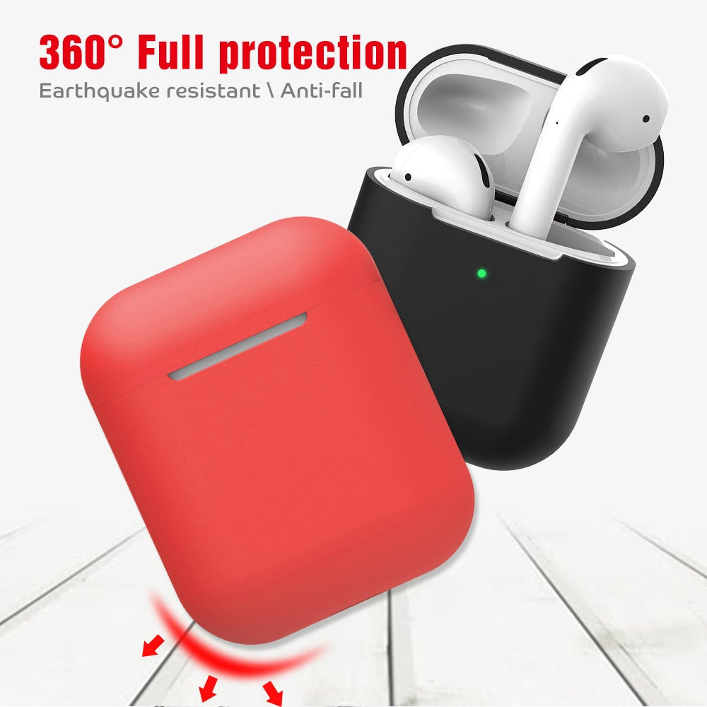 AirPods For Apple Earbuds Silicone Cover for Wireless Bluetooth Headphone Case