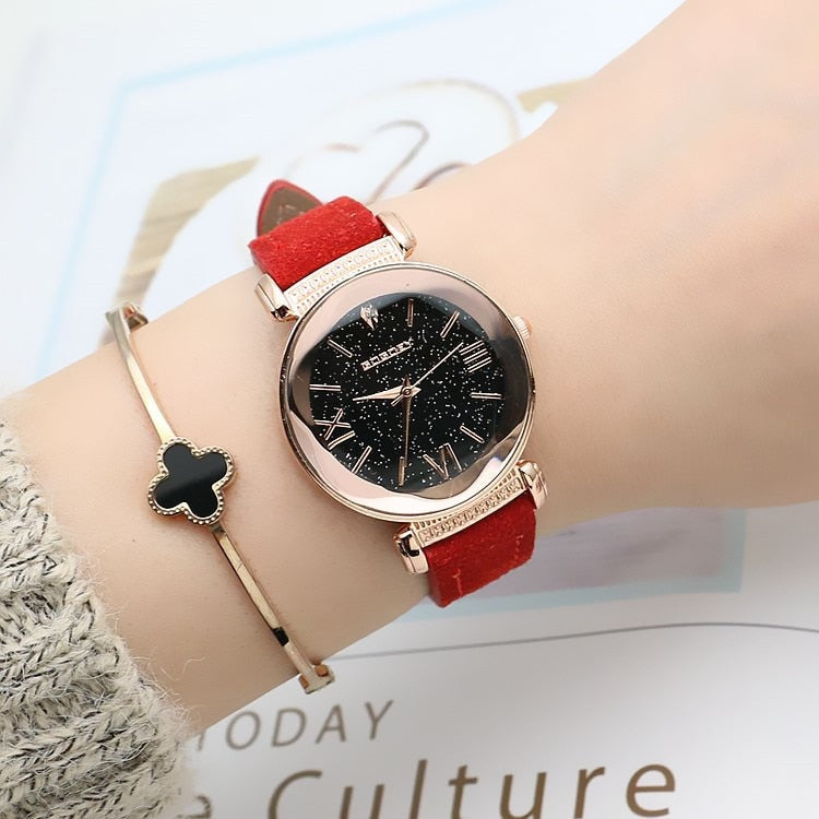 Emily Edwards Rose Gold Leather Watches