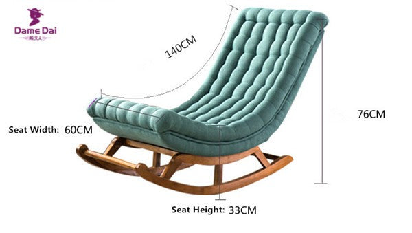 Gloria Modern Design Rocking Lounge Chair Fabric Upholstery and Wood For Home Furniture Living Room Adult Luxury Rocking Chair Chaise