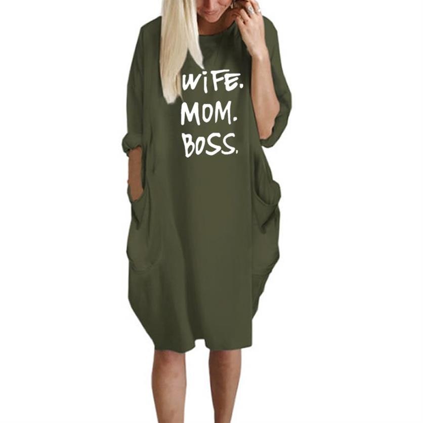 Vibe WIFE MOM BOSS Cotton TShirt Off Shoulder Tops