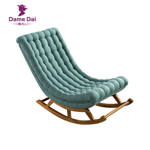 Gloria Modern Design Rocking Lounge Chair Fabric Upholstery and Wood For Home Furniture Living Room Adult Luxury Rocking Chair Chaise