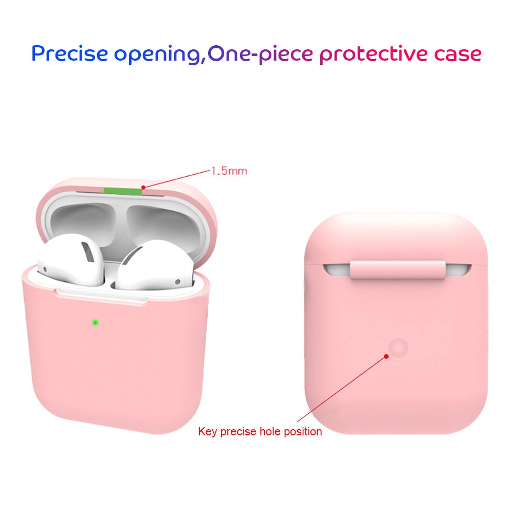 AirPods For Apple Earbuds Silicone Cover for Wireless Bluetooth Headphone Case